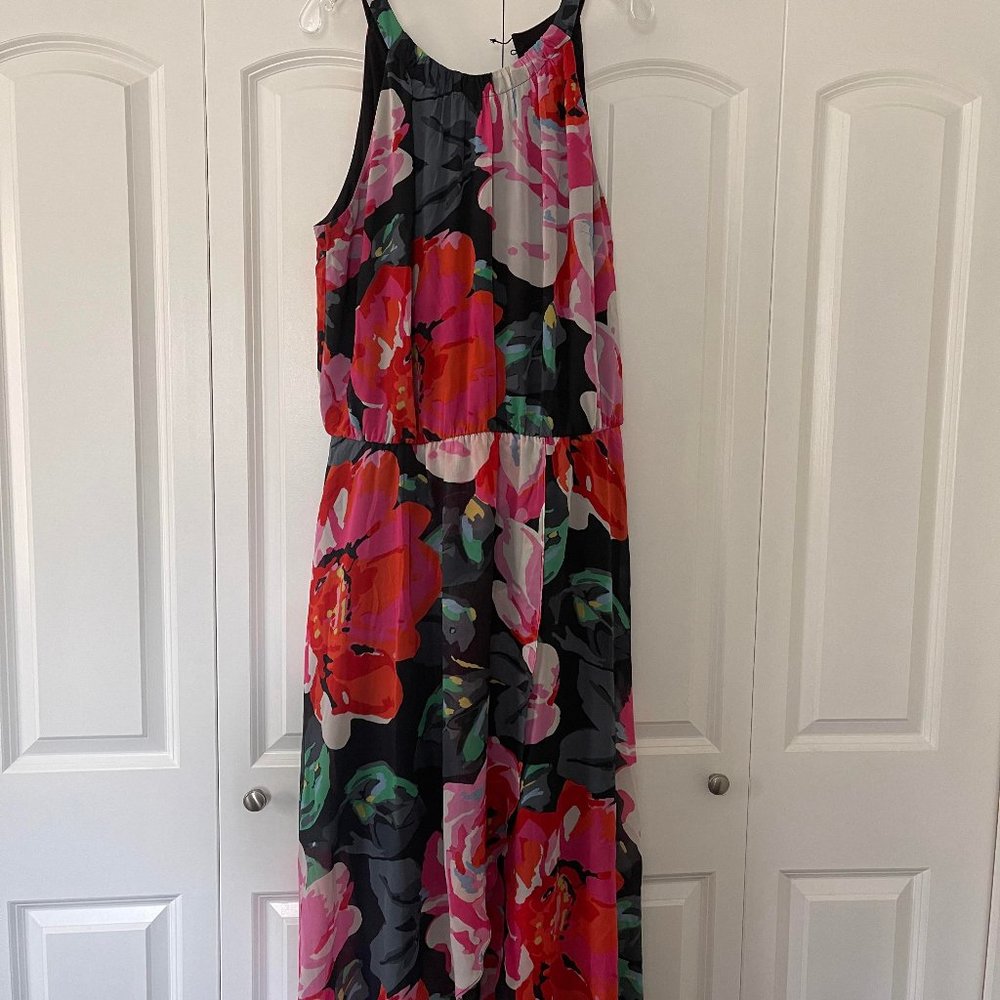Plus Size Floral High Low Dress